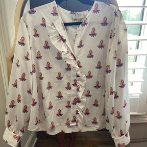 NWT Koch Willow Top Fire Print